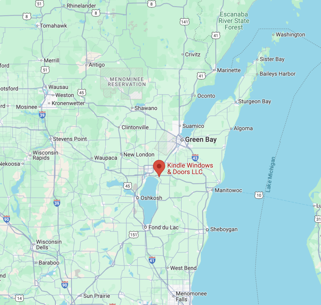 Map of Kindle Service Area in Wisconsin