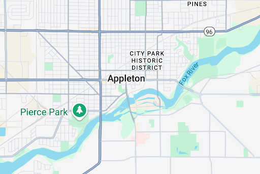 Map of Appleton, WI