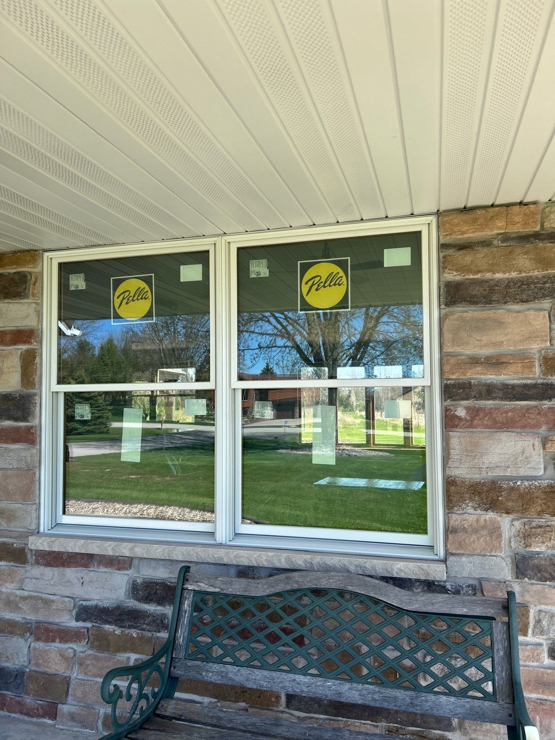 A brand new window for a home in Fond Du Lac, Wisconsin done by Kindle Windows & Doors.