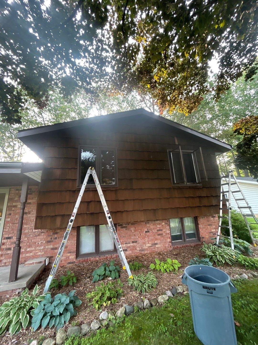 A before shot of a window in Green Bay WI