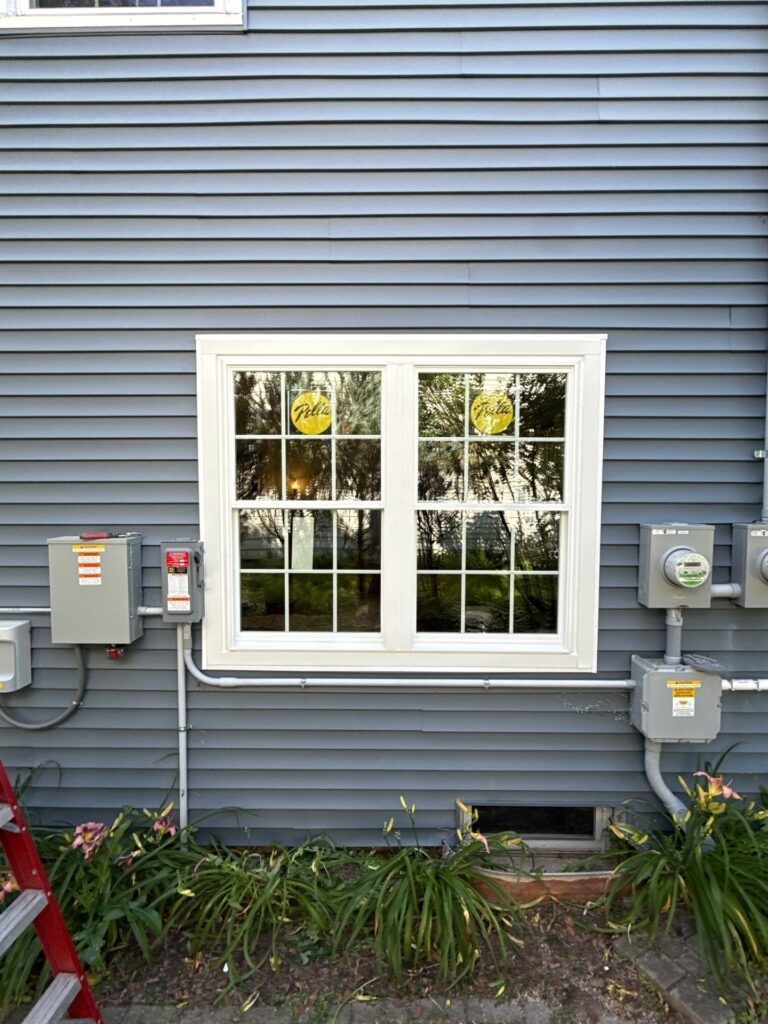 A brand new window for a home in Appleton, Wisconsin done by Kindle Windows & Doors.