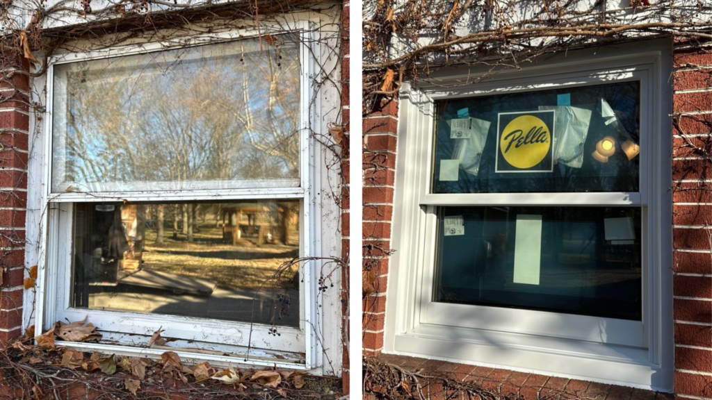 Before and after replacement windows Fox Valley